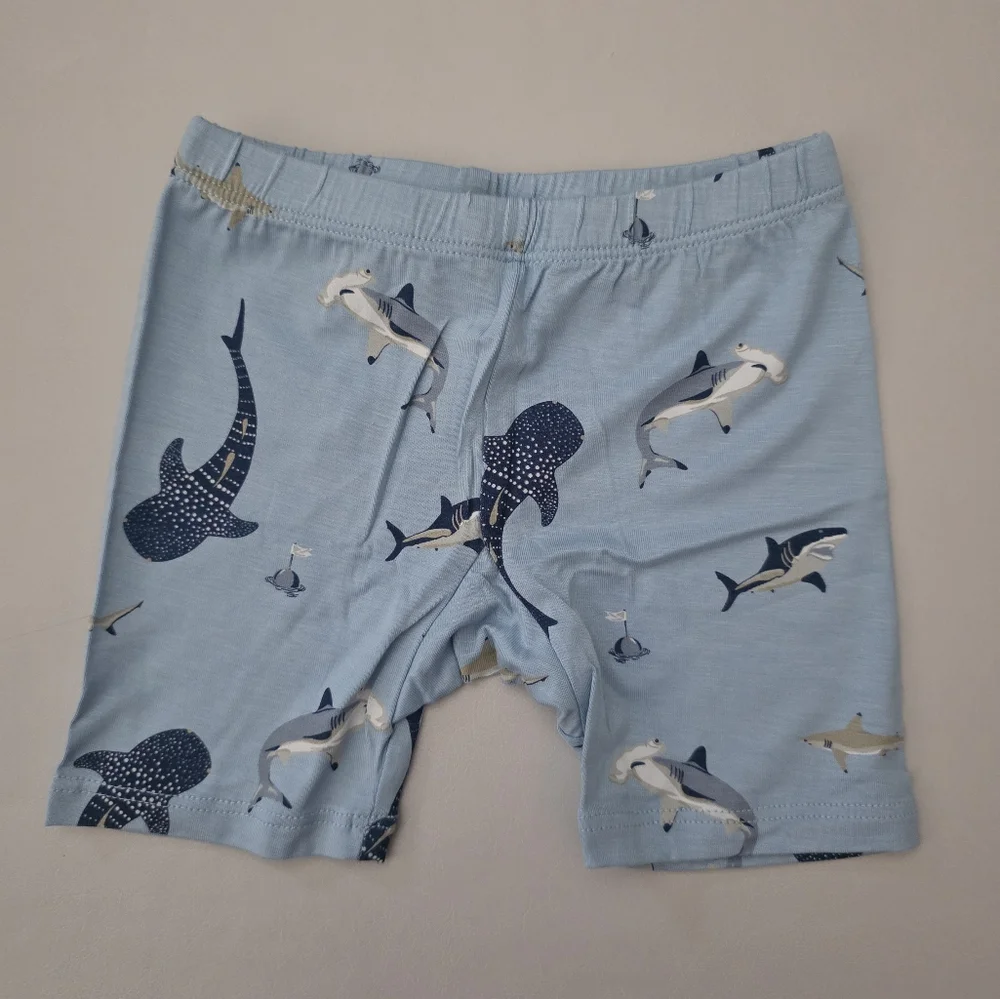 NWT Kyte Baby Short Sleeve Toddler Pajama Set in Stream Shark Size 2T - Picture 5 of 9